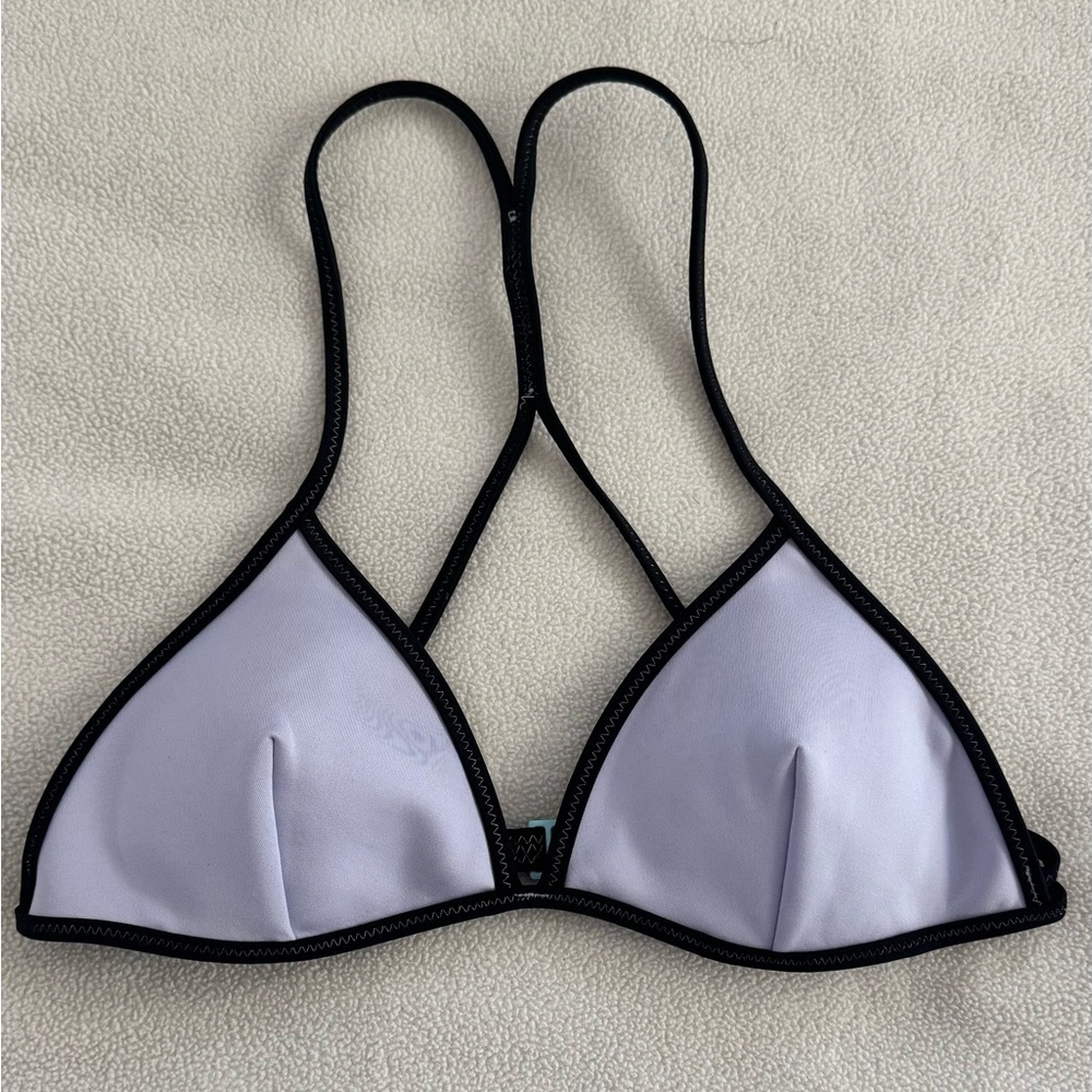 Victoria's Secret Triangle Bikini Top with Black Trim